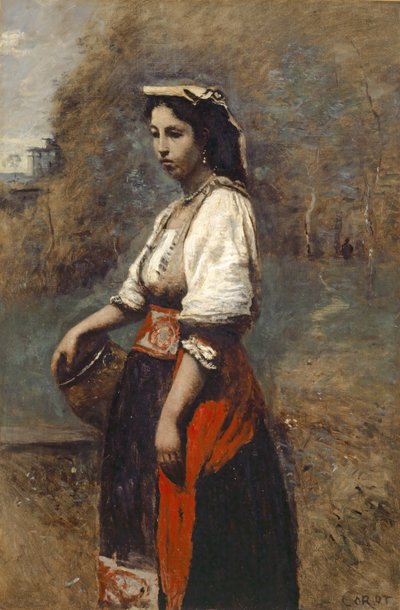 Italienne à la fontaine - Jean Baptiste Camille Corot